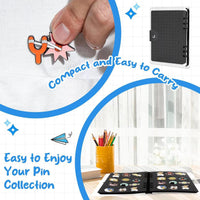 Portable Felt Brooch Display and Storage Book with Holes