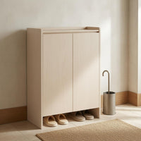 Solid Wood Shoe Storage Unit Removable Shelf Entryway Shoe Storage Unit Open Bottom Footwear Organizer for Hallway