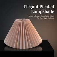 Pleated Tapered Lampshade Lamp Shades, Pink Light Shade for Table Lamp, Minimali #variant:Slanted Height 143cm, Length 36cm (with hardware)