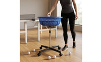 Large Capacity Table Tennis Collector with Wheels Mobile Table Tennis Ball Holder Cart Wheeled Table Tennis Ball Basket Rolling for Coaches, Trainers