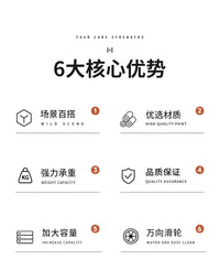 浴室脏衣篮家用铁艺分类脏衣篓落地衣服万向轮推车大容量洗衣篮 黑色大号【移动款】