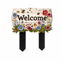 Rustic Wooden Stake Sign Outdoor Garden Sign Board Carbonized Wood Stake Yard Stake Rustic Look Suitable for Lawn Pathway Decoration