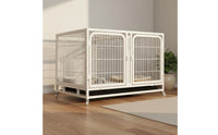 Heavy Duty Breeding Cage Double Door Multi-Tier Animal Kennel Easy to Removable Tray Stackable Pet Cage for Veterinarians, Grooming Salon