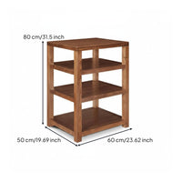 AV Media Shelving Tower Solid Wood Amplifier Stand Record Player Stand Hifi Rack Mortise and Tenon Joinery Heavy Duty Vibration Damping Suitable for Home Theater Listening Room Professional Studio