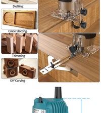 Electric Trimmer for Woodworking with 15-Piece Set (EU Plug)