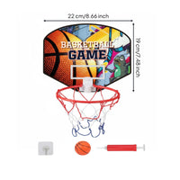No-Drill Wall-Mounted Basketball Hoop Easy to Install Sports Toy Long-Lasting Materials for Children, Indoor