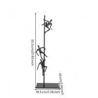 Climbing Figure Sculpture Matte Finish Climbing Man Statue Hand-Welded