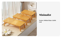 Folding Floor Table Space-Saving Foldable Bed Tray Ready to Use for Bay Window
