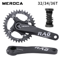 MEROCA 10-Speed Mountain Bike Drivetrain Kit with Hollow Integrated Crank, Single Chainring, Large Cassette, Shifters, and Rear Derailleur