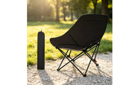 Adjustable Folding Camping Chair Padded Folding Moon Chair Foldable Portable for Campers, Beachgoers, Beach, Picnics
