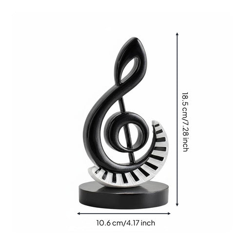 Resin Music Symbol Decor Modern Design Treble Clef Figurine for Living Room