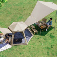 Protection Hexagonal Tent Sun-Shading Foldable Tent Portable Outdoor Shelter Spacious for Backyard