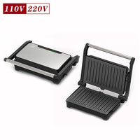 Neutral Color Box Steak Grill and Panini Breakfast Maker with 180-Degree Flat Press, UK Plug
