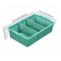 Rectangular Organizer Tray Multipurpose Desktop Sundry Box Removable Dividers
