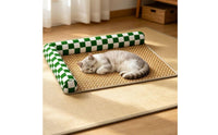 Pet Cooling Mat with Raised Edge Feline Cooling Bed Low-Rise