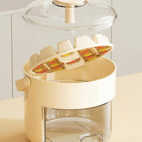 Freezer Ice Tray Container Arched Handle Press-to-Release-Release Ice Container