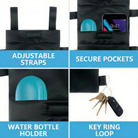 Crutch Storage Bag, Portable Black Oxford Cloth, Handbag Style