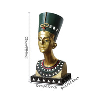Egyptian Queen Bust Gold-Finished Queen Bust Golden for History Buffs
