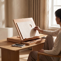 Wooden Tabletop Easel with Storage Compartments Portable Desktop Easel with Storage Foldable Art Supply Compact for Artists, Students, Hobbyists, Studio, Classroom