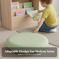 High-Density Foam Hexagonal Ottoman Easy to Clean Geometric Pouf Wear-Resistant Upholstered Combination Stool Solid Wood Frame for Toddlers, Educators, Kindergarten, Early Learning Center, Playroom, Waiting Room