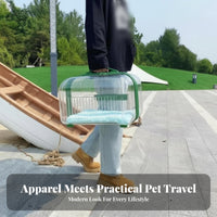 2-Tier Pet Trolley Transparent View pet Equipment Airline Compatible