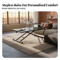 elevateTop Coffee Table Multi-Functional elevateTop Dining Table Height-Adjustable Space-Saving Furniture for Home Office Workers, Homeowners, Living Room