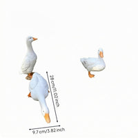 3 Pieces Waterfowl Decoration Set White Outdoor Decoration Easy to Use