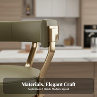 Upholstered Rotating Counter Seatingtool With Spinerest Rotating Highrear Stool Luxury Design Padded Seat for Kitchen Island