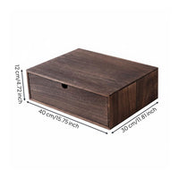 Desk Drawer Organizer Rustic Design Wood Storage Drawers Space-Saving for Office