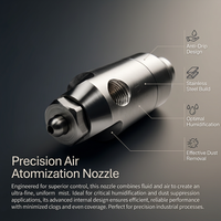 Stainless Steel Spray Tip, Industrial Mist Spray Head, Pneumatic Nozzle for Humidification Cooling,  - Image 7