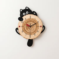 Cat-Shaped Wall Clock Whimsical Cat Clock Lovely for Living Room