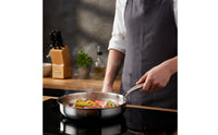 Induction Compatible Honeycomb Non-Stick Pan Universal Cooktop Compatibility Non-Stick Honeycomb Pan Scratch Resistant Uncoated Skillet Glass Lid