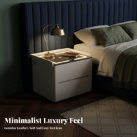 Smart Nightstand Modern Design Illuminated Charging Stand Ample Drawer Space