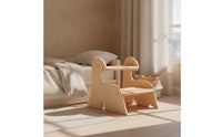 Dinosaur Step Stool Easy to Assemble Wooden Climbing Stool Snagless Furniture for Kids, Children, Lavatory, Kitchen, Bedroom