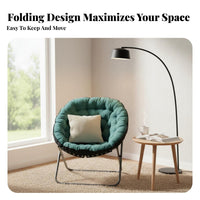 Luxuriously Soft Saucer Chair Foldable Padded Saucer Chair Modern Design