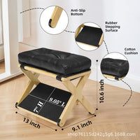 Wooden Folding Stool for Home Living Room