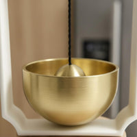 Decorative Wind Chime Small Shelf Accent Wood Base Bell Minimalist Design
