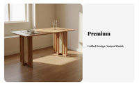 Japanese Design Dining Table Sturdy Construction Wooden Dining Firm Table Base Structure for Homeowners, Design Enthusiasts, Apartment