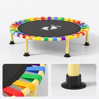 Foldable Trampoline Rainbow Round Trampoline Elastic-Band for Kids, Young Children, Indoor, Playroom, Bedroom