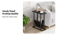 C-Shaped Sofa Table Space-Saving C-Shaped Table Easy to Clean for Small Spaces
