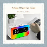 LED alarm clock with speaker