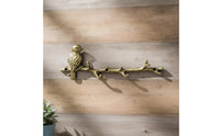 Birds on Branch Wall Hook Cast-Avian-Themed Wall Hooks Rustic Bird Hook Rack for Entryway