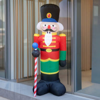Tall Christmas Inflatable Nutcracker Soldier Freestanding Inflatable Nutcracker Soldier Giant Holiday Display Oversized for Yard