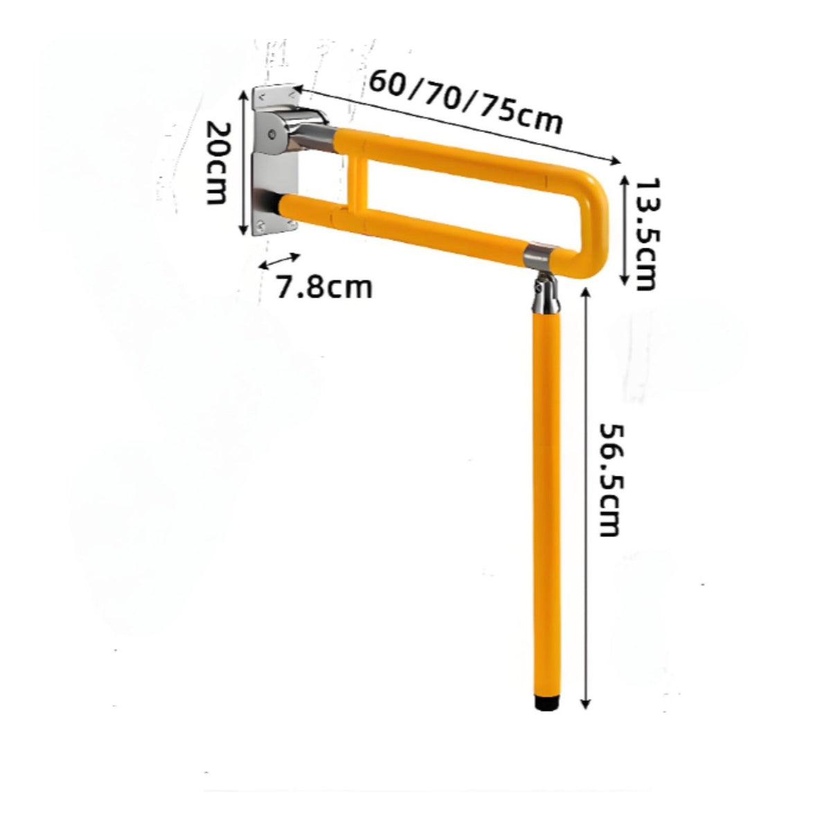 Toilet Grab Bar Anti Slip Mobility Aid Easy to Use for Accessible Restroom