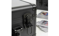 EVA Foam Interior Graded Card Slab Storage Box Shockproof Aluminum Card Carrying Case Moisture-Proof Lockable Latches for Investors, Travel
