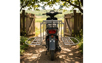 Motorcycle Rear Cargo Rack Stable Rear Cargo Rack Silver for Motorcyclists