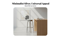 Backless Metal Swivel Stool Built-in Footrest Indoor Seating Scratch-Resistant