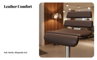Upholstered Highrear Stool Adjustable Height Upholstered Pedestal Bar Stool