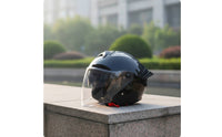Half Open Face | DOT Approved, aerodynamically shaped, Open Face Helmet, for City Riding