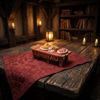 1/64 Scale Miniature Table with Food Detailed Miniature Table Wooden Tabletop Scene Prop Decorative for Hobbyists